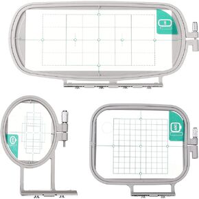 Sew Tech Embroidery Hoops for Brother SE700 SE600 PE535 PE550D PE545 SE400 PE525 PE540D PE500 SE625 SE425 M380D Innovis Babylock Brother Embroidery Machine Hoop (3in1 Set)