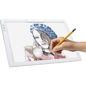 Wireless Rechargeable A3 LED Light Pad w/Built-in Foldable Stand, 3 Color Tone, 6 Levels of Brightness, Battery Powered Evenly Illuminated Light Box for Tracing Drawing and Diamond Painting