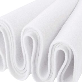 FabricLA Acrylic Felt Fabric - 72" Inch Wide & 1.6mm Thick Non-Stiff Felt Fabric by The Yard - Use Soft Felt Roll for Crafts, Sewing, Cushion, and Padding, DIY Arts & Craft (Half Yard, White)