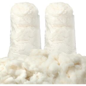 Wesnoy Cotton Stuffing for Stuffed Animals Soft Pillow,Natural Cotton Fiber Filling Batting, for Toys, Cloud Decorations, and More(0.22 lb)