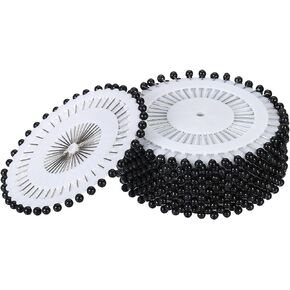 PATIKIL Sewing Straight Pins Round Pearl Head, 960 Pack for DIY Hand Crafts Project, Black