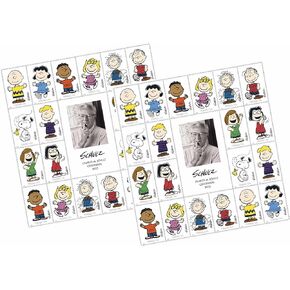 First Class Postage Stamps Made for Charles M. Schulz - 2 Sheet 40 Stamps -