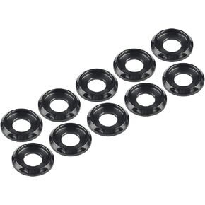 Titanium Washer M5 M6 M8 M10 Spacer Washer for Motorcycle Car Decorative Pack of 10 (Burnt Blue, M6)