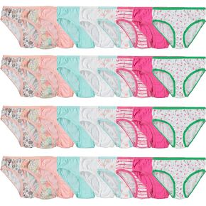 BILLIONHATS 36 Pieces of Wholesale Bulk Girls Cotton Colorful Panties Underwear Children, Mixed Assorted Sizes 4-14