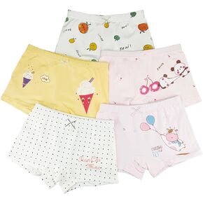 Little Girls Cotton Boy Shorts Toddler Panties Baby Princess Underwear (Pack of 4)