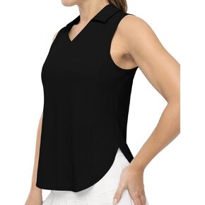 TBMPOY Women's Golf Sleeveless Tank Tops Shirts Tennis UPF 50+ Sun Protection Quick Dry Polo Athletic