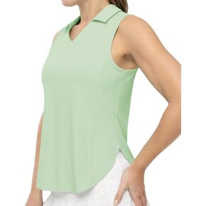 TBMPOY Women's Golf Sleeveless Tank Tops Shirts Tennis UPF 50+ Sun Protection Quick Dry Polo Athletic