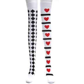 R STAR Stockings Costumes Women's Cosplay Dance Party Tights Stockings(Red Heart)