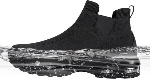 LARNMERN Steel Toe Shoes for Men Women Water Resistant Work Boots Non Slip Safety Sneakers Slip On Industrial Air Cushion Chelsea Boots in Kuwait