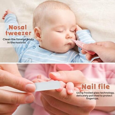 مجموعة مقصات أظافر الأطفال، مجموعة أدوات أظافر الأطفال مع حقيبة لطيفة، يمكن العناية بصحة مانيكير وباديكير الأطفال حديثي الولادة والأطفال والآباء الجدد كهدية للاستحمام (البطريق الأسود) in Saudi Arabia