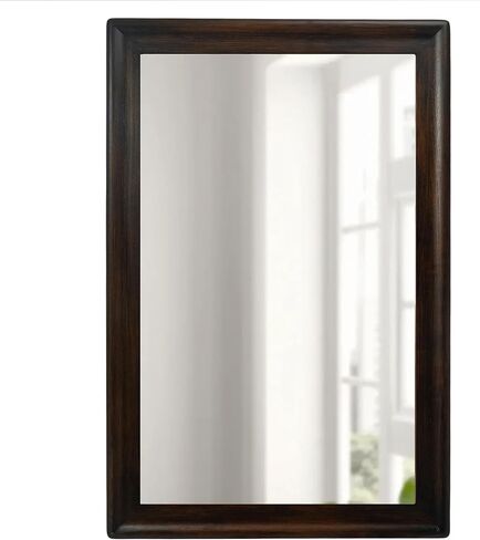 مرآة بإطار خشبي للحمام، مرآة ريفية مستطيلة مقاس 24 × 36 بوصة للجدار، مرآة معلقة خشبية مثبتة على الحائط للمدخل أو غرفة النوم أو غرفة المعيشة (الجوز الداكن) in Kuwait