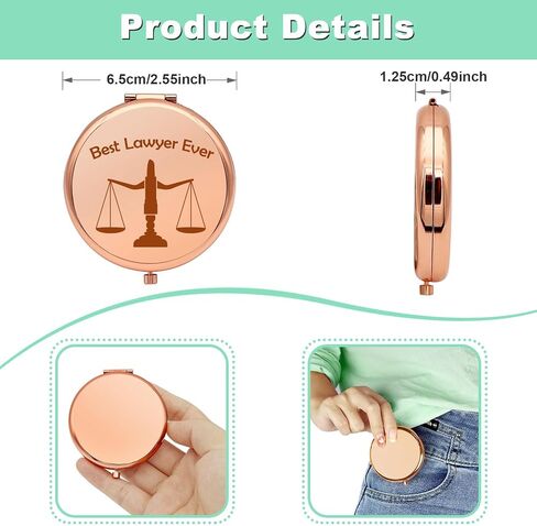 Lawyers Appreciation Gift Travel Makeup Mirror Lawyers Thank You Gifts Future Lawyer Gift Law Judge Student Graduation Gifts for Female Folding Makeup Mirror Law Student Gifts Birthday Gift in Saudi Arabia