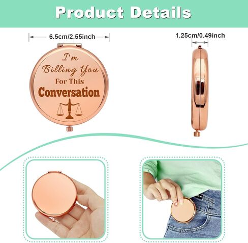 Lawyers Appreciation Gift Travel Makeup Mirror Lawyers Thank You Gifts Future Lawyer Gift Law Judge Student Graduation Gifts for Female Folding Makeup Mirror Law Student Gifts Birthday Gift in Saudi Arabia