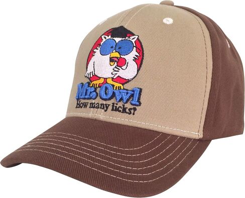 Tee Luv Mr Owl How Many Licks Hat - Retro Tootsie Roll Pop Candy Hat (Tan and Brown) in Saudi Arabia