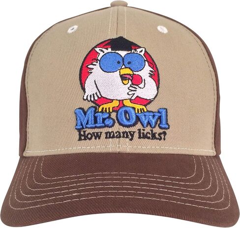 Tee Luv Mr Owl How Many Licks Hat - Retro Tootsie Roll Pop Candy Hat (Tan and Brown) in Saudi Arabia