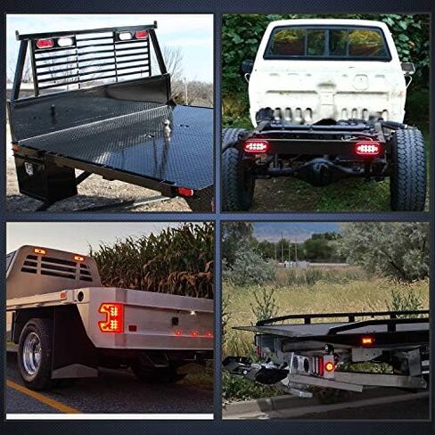 Nilight 6 بوصة ضوء ذيل مقطورة بيضاوي مع مقابس حلقات تثبيت متساطحة مع دعامات تثبيت قطعتان من أضواء المقطورة الخلفية المقاومة للماء باللون الأبيض لشاحنة RV، ضمان لمدة عامين in Kuwait