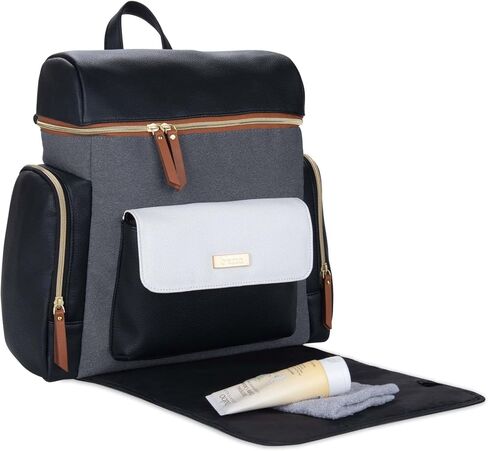 Baby Brezza Gio Laptop Diaper Bag Backpack - Secure Storage for Your Laptop or Tablet - 9 Pockets to Store All Your Accessories - Insulated Bottle Pocket, Black in Kuwait