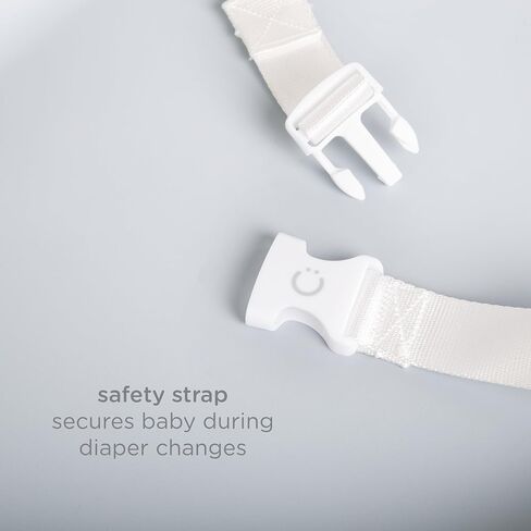 وسادة تغيير الحفاضات الإسفنجية للأطفال من أوبي، سهلة التنظيف، خفيفة الوزن، مقاومة للماء، تتضمن حزام أمان وقاعدة مضادة للانزلاق، رمادي داكن in Kuwait