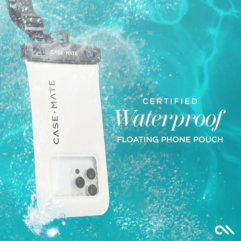 Case-Mate IP68 Waterproof Phone Pouch/Case - Travel Beach Cruise Ship Essentials [Fits up to 6.8 inch Phones] - with Crossbody Lanyard for iPhone 15 Pro Max/ 14 Pro Max/ 13 Pro Max/ S24 - Soap Bubble in Saudi Arabia
