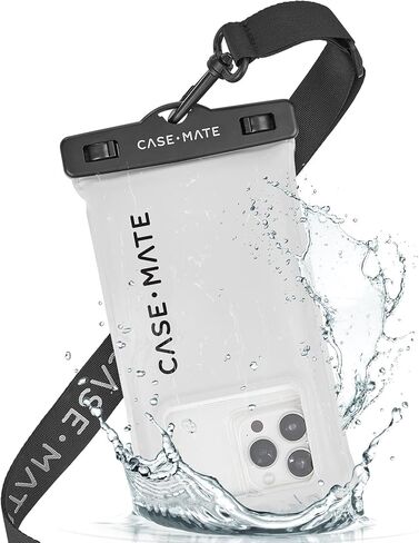 Case-Mate IP68 Waterproof Phone Pouch/Case - Travel Beach Cruise Ship Essentials [Fits up to 6.8 inch Phones] - with Crossbody Lanyard for iPhone 15 Pro Max/ 14 Pro Max/ 13 Pro Max/ S24 - Soap Bubble in Saudi Arabia