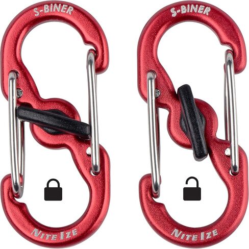 NiteIze PLSBM-11-R3Nite Ize S-Biner TagLock, Double-Gated Carabiner, Stainless Steel in Kuwait