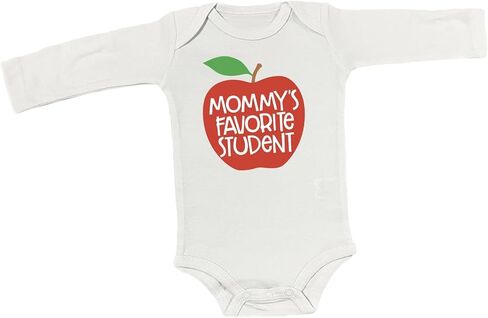 تي شيرت My Mommy Can School You Bodysuit Teacher Mom Kids تي شيرت لطيف للأم المفضلة لدى الطالب هدية للمعلم (0-6 أشهر، طباعة مضحكة - رومبر قصير الأكمام) in Kuwait