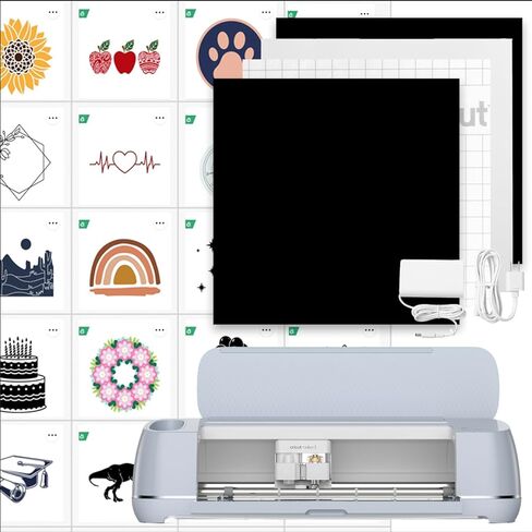 Cricut Maker 3 وحزمة مكتبة المحتوى الرقمي - تتضمن 30 صورة في تطبيق Design Space - آلة قطع ذكية، قوة قطع أسرع 2X و10X، تقطع أكثر من 300 مادة، أزرق in Saudi Arabia