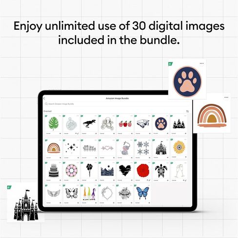 Cricut Maker 3 وحزمة مكتبة المحتوى الرقمي - تتضمن 30 صورة في تطبيق Design Space - آلة قطع ذكية، قوة قطع أسرع 2X و10X، تقطع أكثر من 300 مادة، أزرق in Saudi Arabia