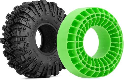 INJORA Silicone Rubber Insert Foam Fit for 118-122mm 4.75" OD 1.9" Wheel Tires(Green) in Saudi Arabia