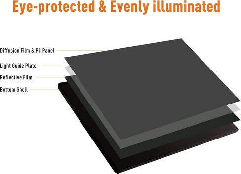 لوحة إضاءة LED مقاس A4 قابلة لإعادة الشحن مع حقيبة مبطنة، صندوق إضاءة YINGWOND للتتبع مع حوامل رافعة ومشبك ورق، 6 مستويات من السطوع، كابل من النوع C، لوحة إضاءة لوحة ماسية لاسلكية in Saudi Arabia