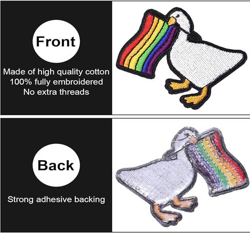 Cartoon Animal Iron on Patches 9 Pcs Cute Dinosaur Goose Cat Repair Embroidered Patches, DIY Accessory Sewing Applique for Clothes Dress Backpack in Kuwait