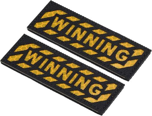 PATIKIL Reflective Warning Patch 1x3.5", 2 Pcs IR Infrared Hook and Loop Fastener Applique Armband Badges for Clothes Backpack, Yellow in Kuwait