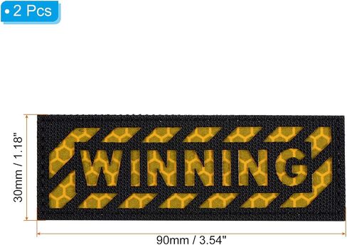 PATIKIL Reflective Warning Patch 1x3.5", 2 Pcs IR Infrared Hook and Loop Fastener Applique Armband Badges for Clothes Backpack, Yellow in Kuwait