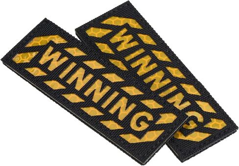 PATIKIL Reflective Warning Patch 1x3.5", 2 Pcs IR Infrared Hook and Loop Fastener Applique Armband Badges for Clothes Backpack, Yellow in Kuwait