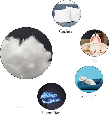 Vseegrs 75g/2.6oz Premium Ployester Stuffing for Stuffed Animals, Soft and Warm Down Feather Like DIY Toy Stuffing for Dolls, Fiber Filling pp Cotton Stuffing for Craft in Saudi Arabia