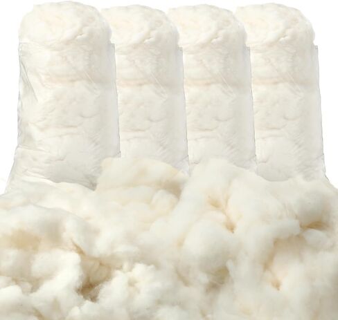 Wesnoy Cotton Stuffing for Stuffed Animals Soft Pillow,Natural Cotton Fiber Filling Batting, for Toys, Cloud Decorations, and More(0.22 lb) in Saudi Arabia