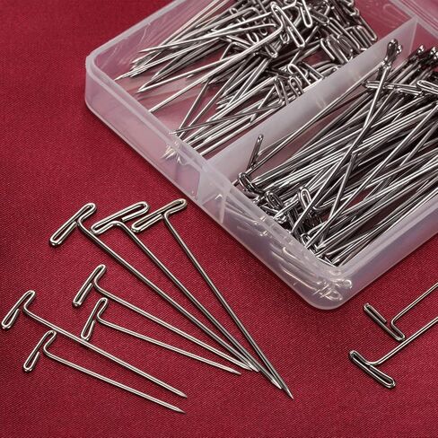 Blulu 150 Pieces Steel T-pins for Blocking Knitting, Modelling and Crafts(2 Inch, 1-1/2 Inch) in Saudi Arabia