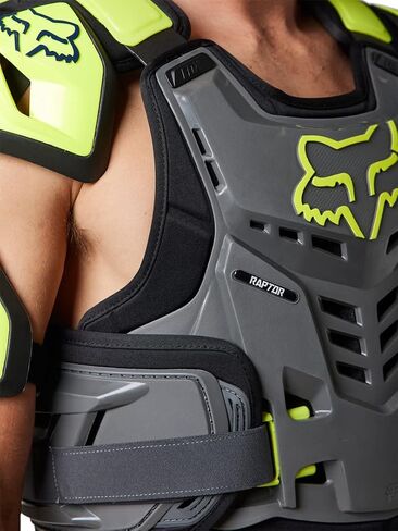 Fox Racing Men's Raptor Vest CE Chest Guard (Dark Shadow Grey) 24814-330-S/M in Saudi Arabia