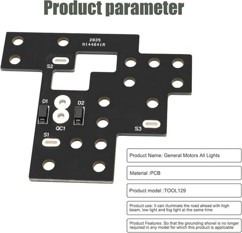 1 PC Car High Beam, Low Beam and Fog Lights Open Simultaneously Module, Engineering Motherboard, Simple Upgrade Fuse Box Installation, Compatible with GM 2003-2007 (Black) in Saudi Arabia