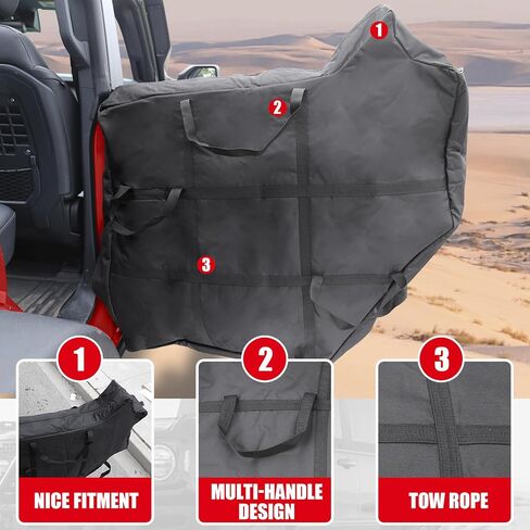 حقيبة تخزين باب Mabett لسيارة Ford Bronco 2024 2023 2022 2021، واقي باب صلب محمول يناسب ملحقات Bronco ببابين (عبوة واحدة فقط) in Saudi Arabia