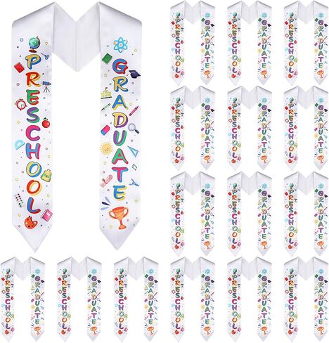 16 Pieces Preschool Printed Graduation Stole Kids Graduation Stole Printed Graduation Stole Unisex Graduation Gifts Unisex Graduation Sash Honor Stole Sash for Kids in Saudi Arabia