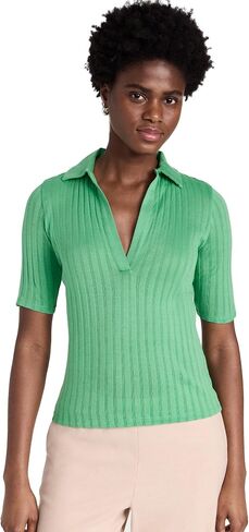 Vince Women's Elbow Sleeve Polo in Saudi Arabia