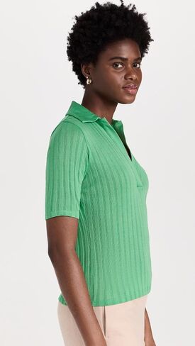 Vince Women's Elbow Sleeve Polo in Saudi Arabia