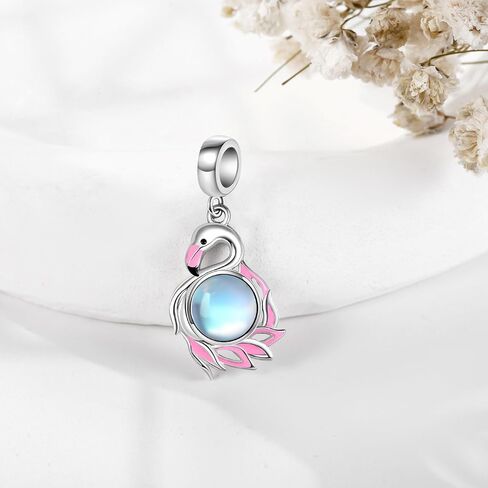 YAFEINI Flamingo Charm لسوار الفضة الإسترلينية Flamingo Bead Flamingo Jewelry هدايا للنساء in Kuwait