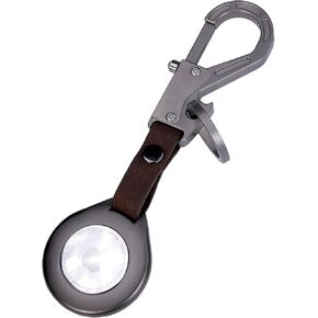 Titanium Keychain for Apple Airtags Metal Alloy case Shockproof Anti-Scratch Lost Luggage Cat Dog Pets car Accessories Finders GPS Quick Release EDC Key Holder Ring (Black Circle) in Kuwait