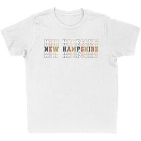 Stacked New Hampshire Kids T-Shirt Youth in Saudi Arabia