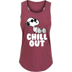 HYBRID APPAREL - Peanuts - Lazy Snoopy - Women's Racerback Tank Top in Kuwait