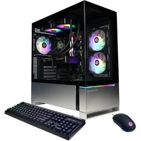 كمبيوتر CyberPowerPC Gamer Supreme Liquid Cool للألعاب، AMD Ryzen 7 8700F 4.1 جيجا هرتز، GeForce RTX 4070 Super 12 جيجا، 32 جيجا DDR5، 2 تيرابايت PCIe Gen4 SSD، جاهز للواي فاي ونظام التشغيل Windows 11 Home (SLCAI9400A) in Kuwait