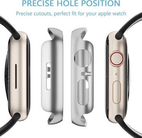 مسافر [3 حزمة] واقي شاشة الخصوصية لشركة Apple Watch 9/8/7 45 مم ، حافظة صلبة فائقة على الكمبيوتر الشخصي مع فيلم مضاد للمضادات المدمجة لسلسلة Apple Watch 9/8/7 45 مم ، أسود/واضح/روز الذهب in Saudi Arabia