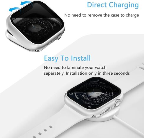 مسافر [3 حزمة] واقي شاشة الخصوصية لشركة Apple Watch 9/8/7 45 مم ، حافظة صلبة فائقة على الكمبيوتر الشخصي مع فيلم مضاد للمضادات المدمجة لسلسلة Apple Watch 9/8/7 45 مم ، أسود/واضح/روز الذهب in Saudi Arabia